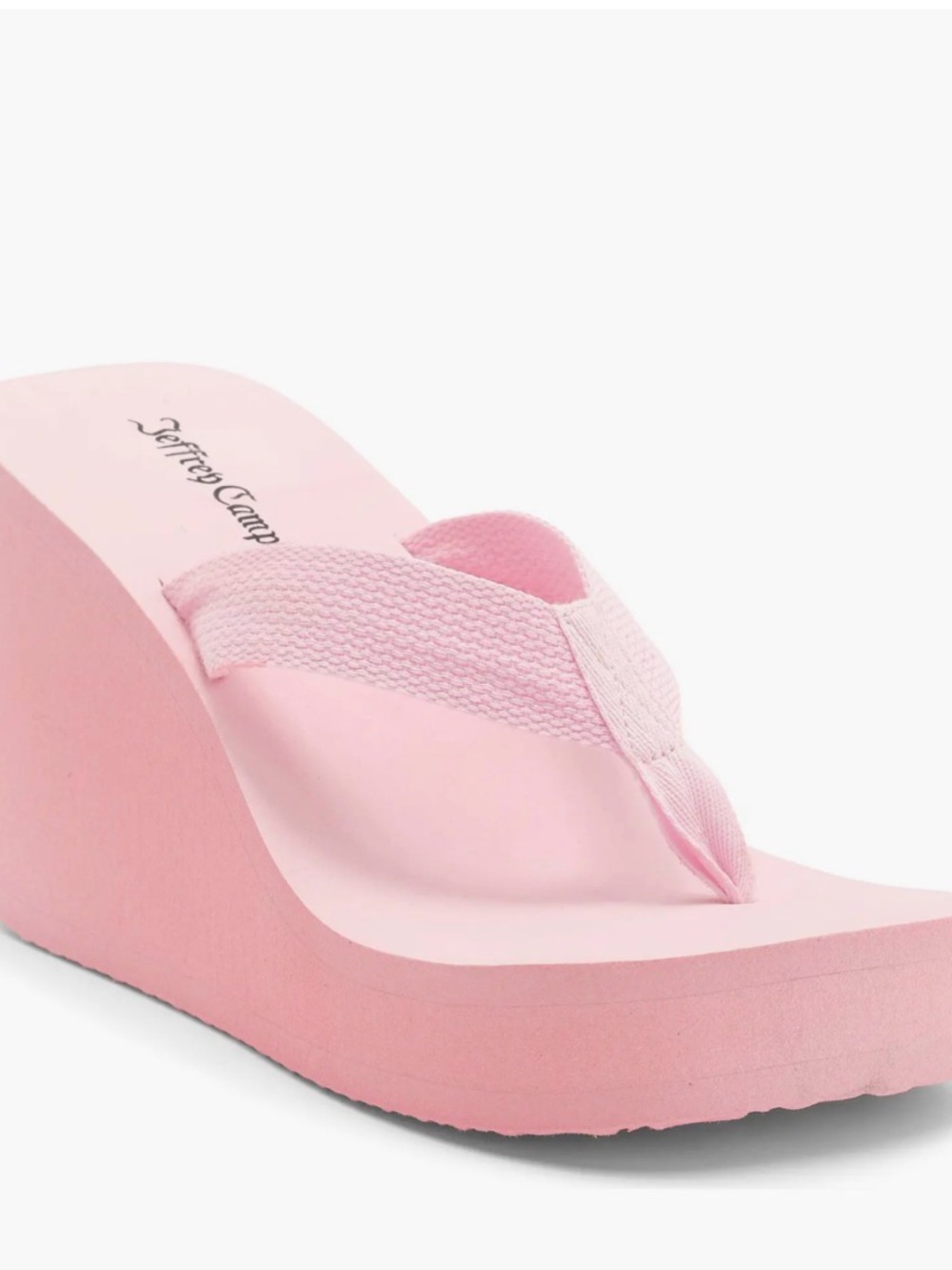 Jeffrey Campbell Light Pink Wedge Thong Sandal